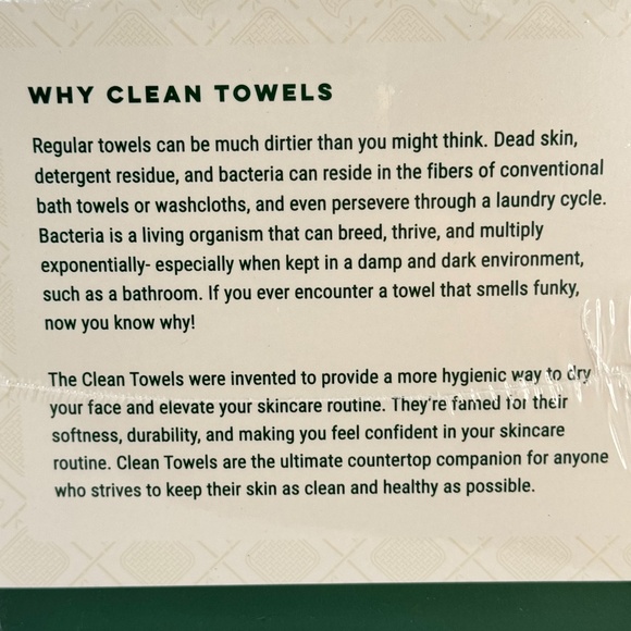 Clean Skin Club Bamboo Viscose Ultra Soft BioBased Face Towel 1Pkg XL 50 Ct. - Picture 7 of 12